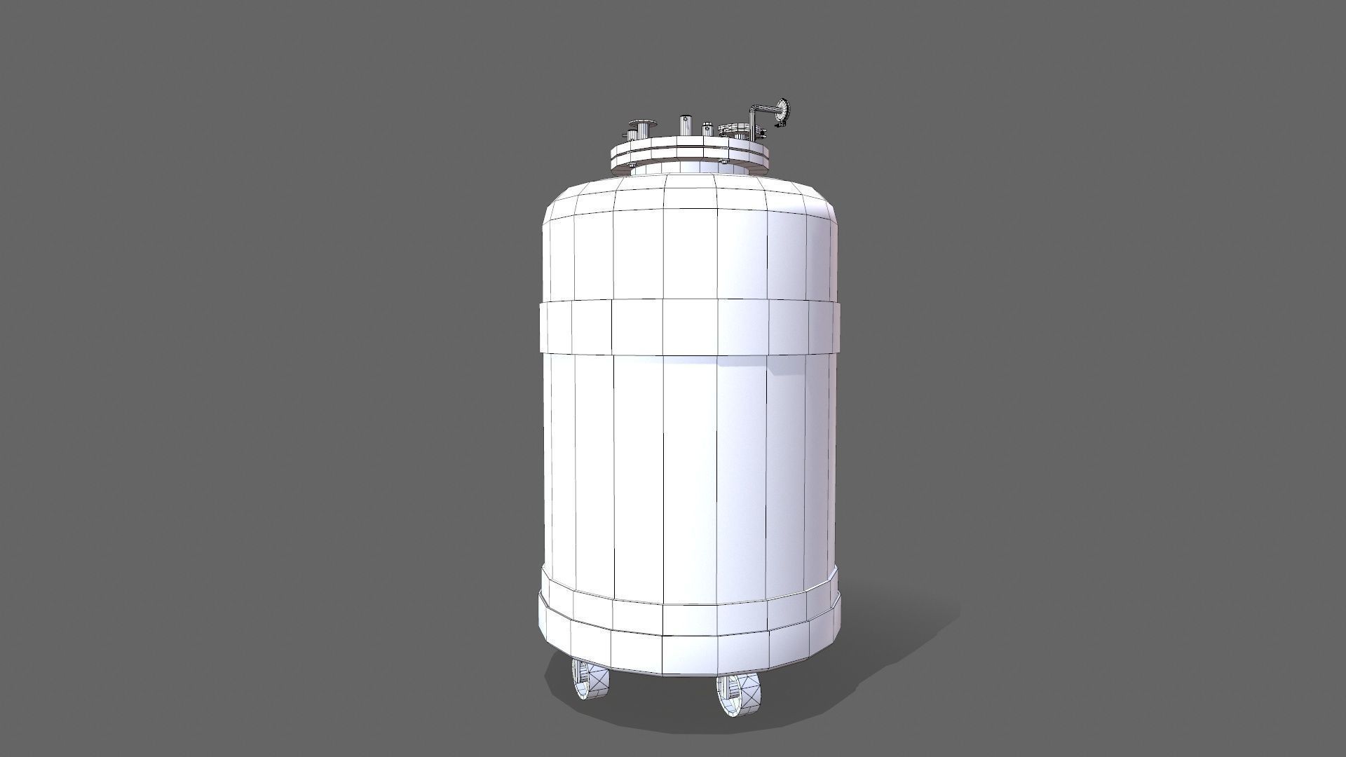 Vessel Low-poly 3D model_8