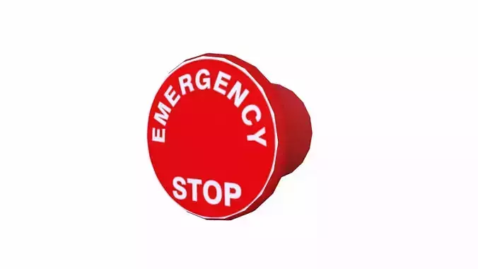 Emergency Button Low-poly 3D model