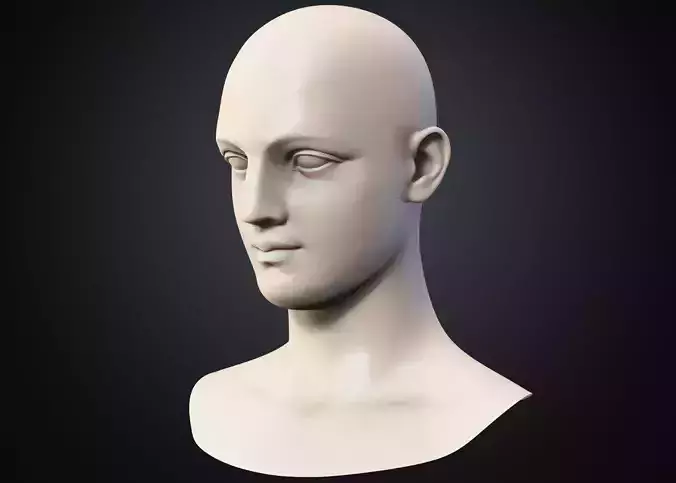Basic high model of ancient Greek style  head sculpture