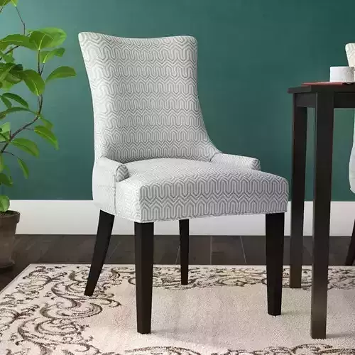 Upholstered Side Chair in Black