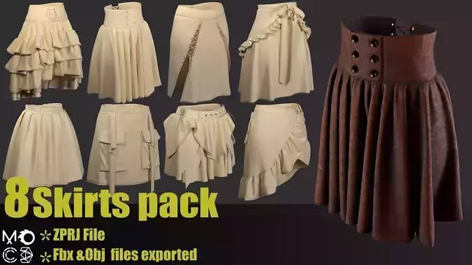 8 Skirts pack