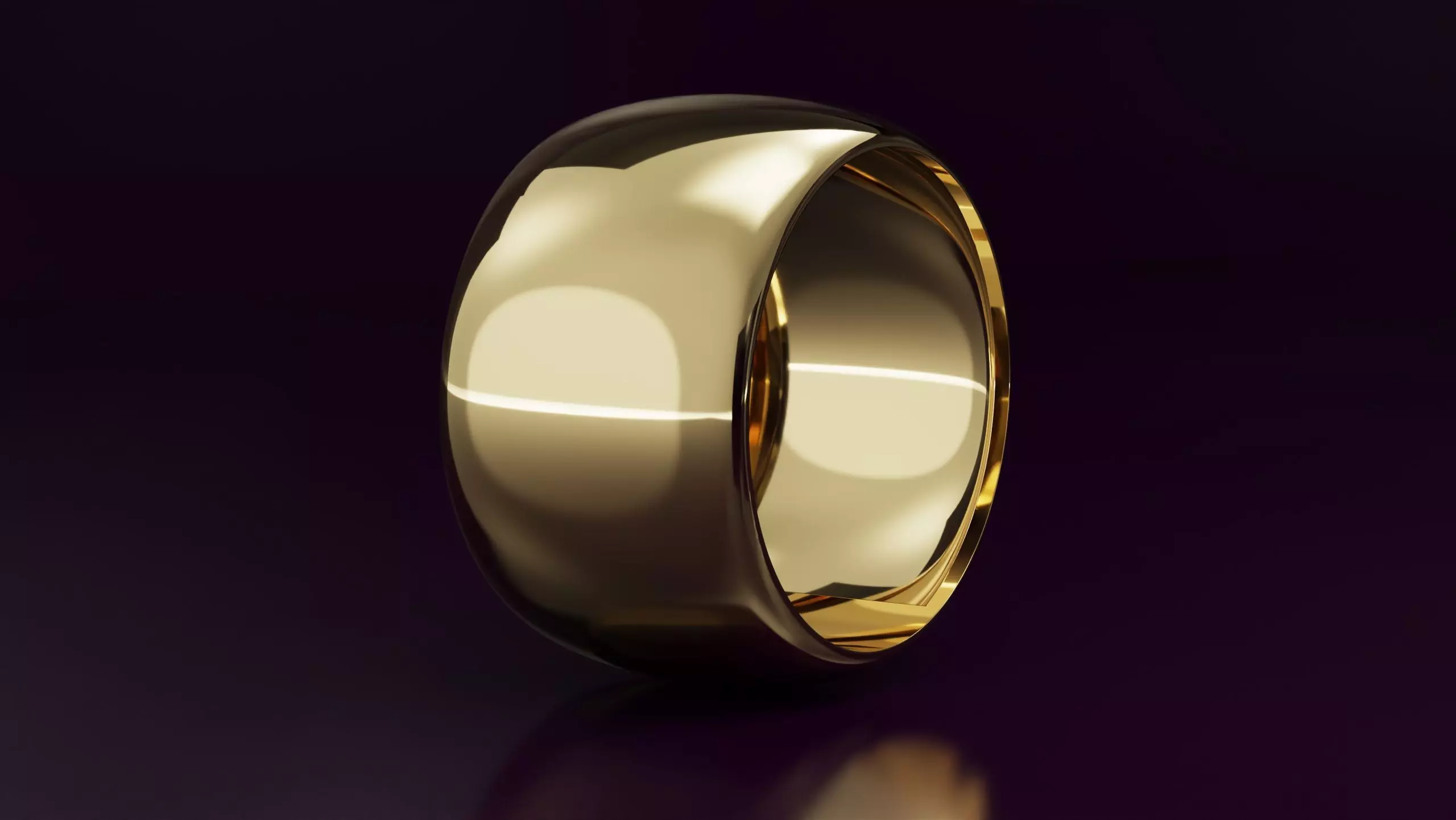 wide plain Ring N04 3D print model