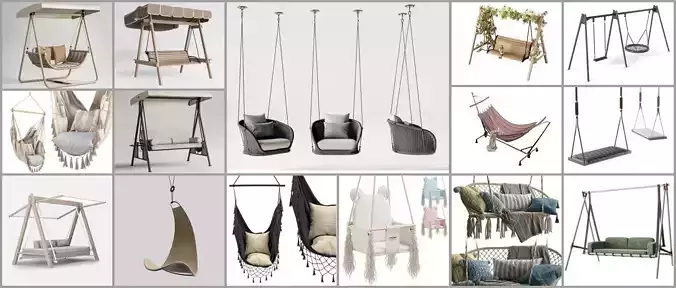 Swing Hanging Hammock  Chair 3D 120 models