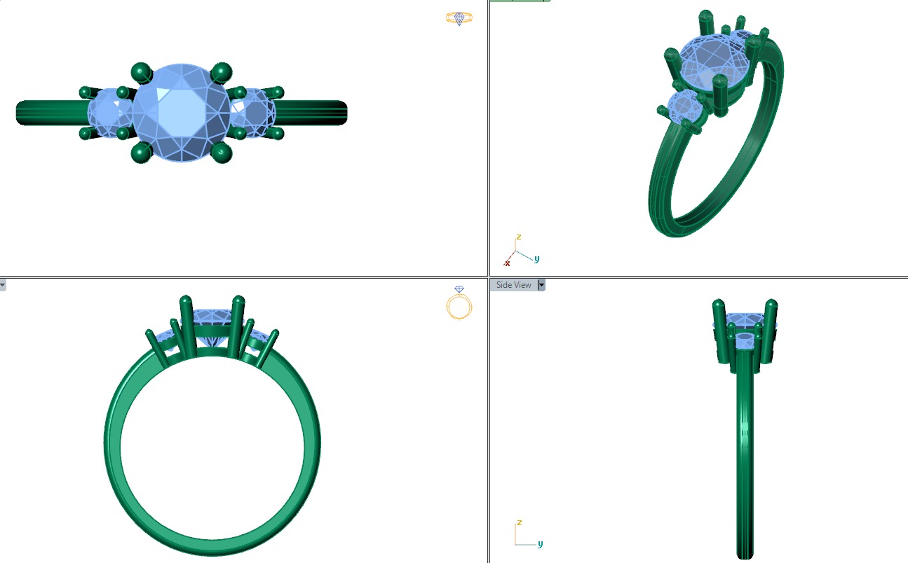 3 stone ting 3D print model_1