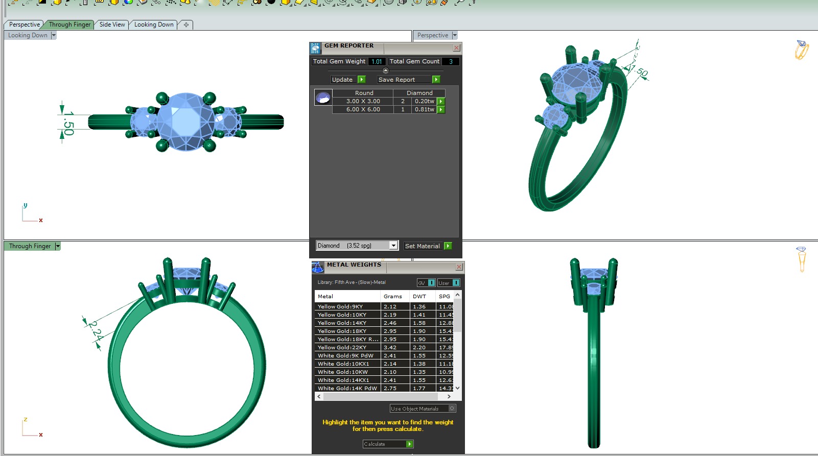 3 stone ting 3D print model_2