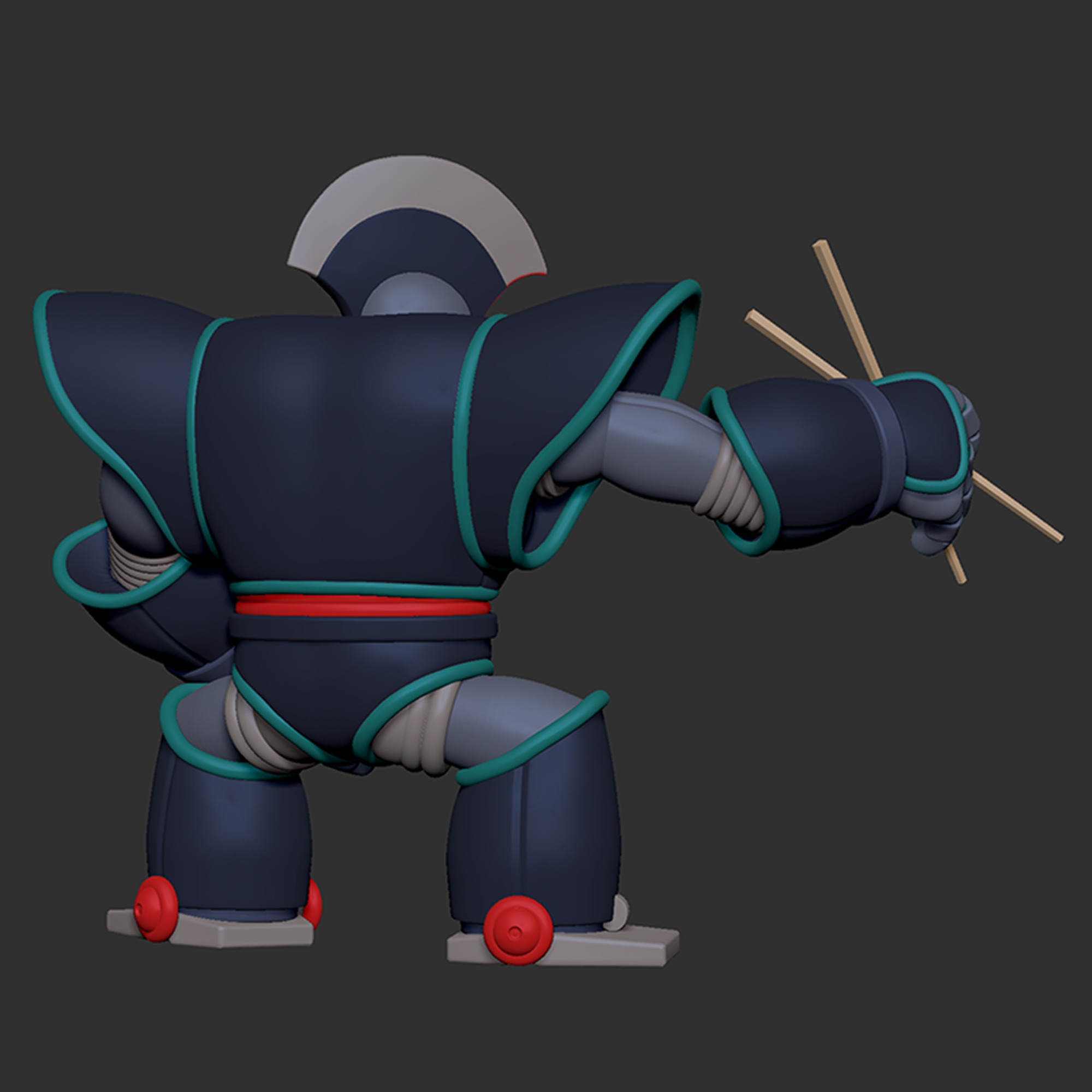 Dragon Ball - Oolong Robot form 3D print model_2