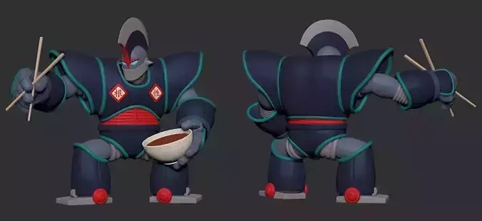 Dragon Ball - Oolong Robot form 3D print model