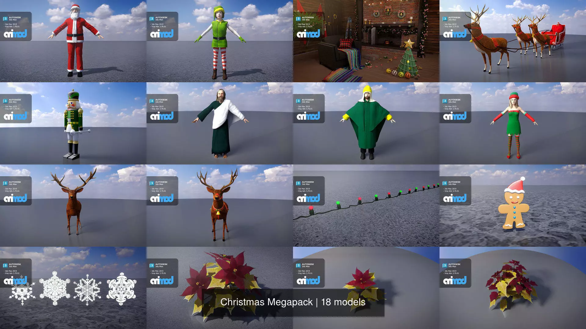 Christmas Megapack 3D Model Collection_0