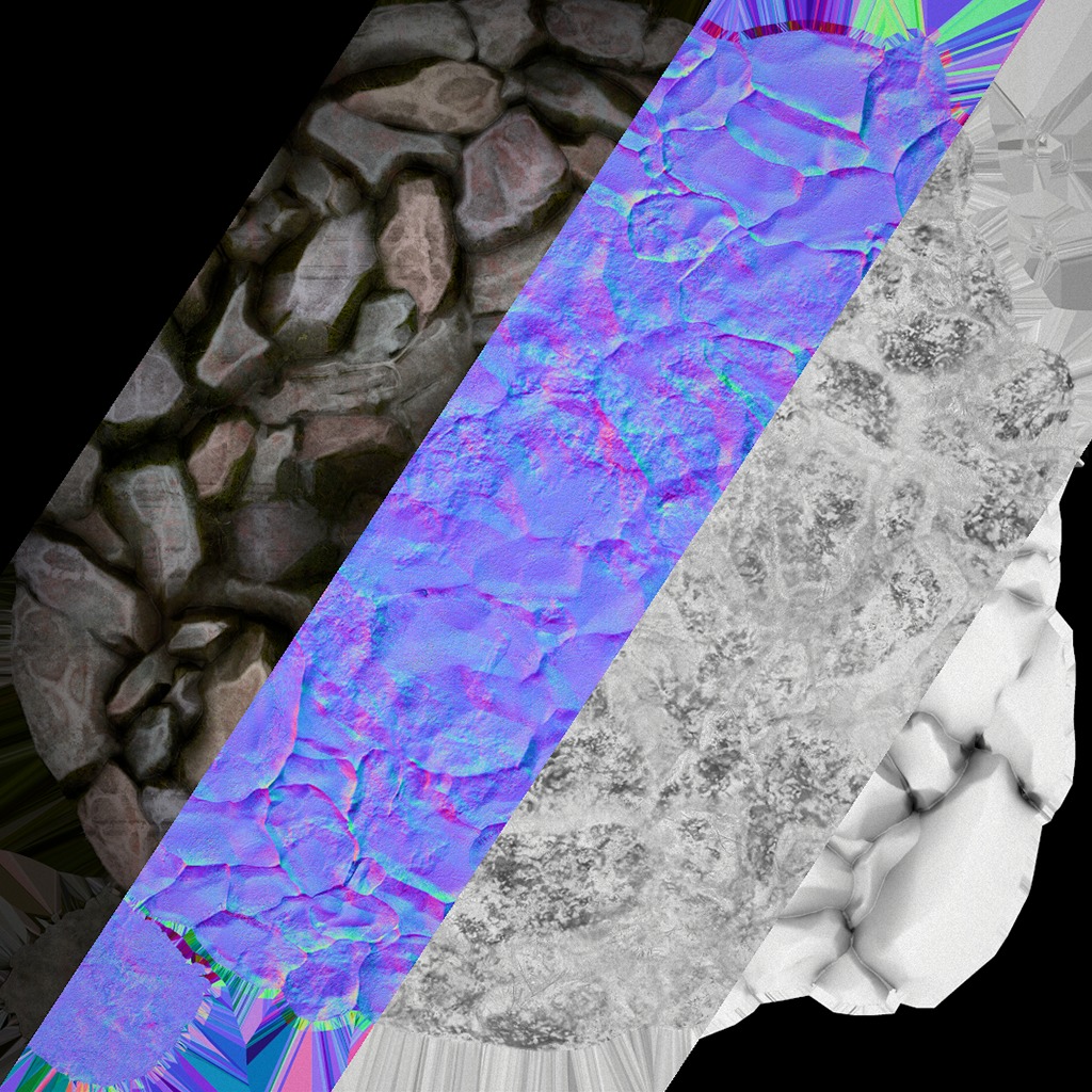 Gemstone Deposits Mine Gem Set Low-poly 3D model_30