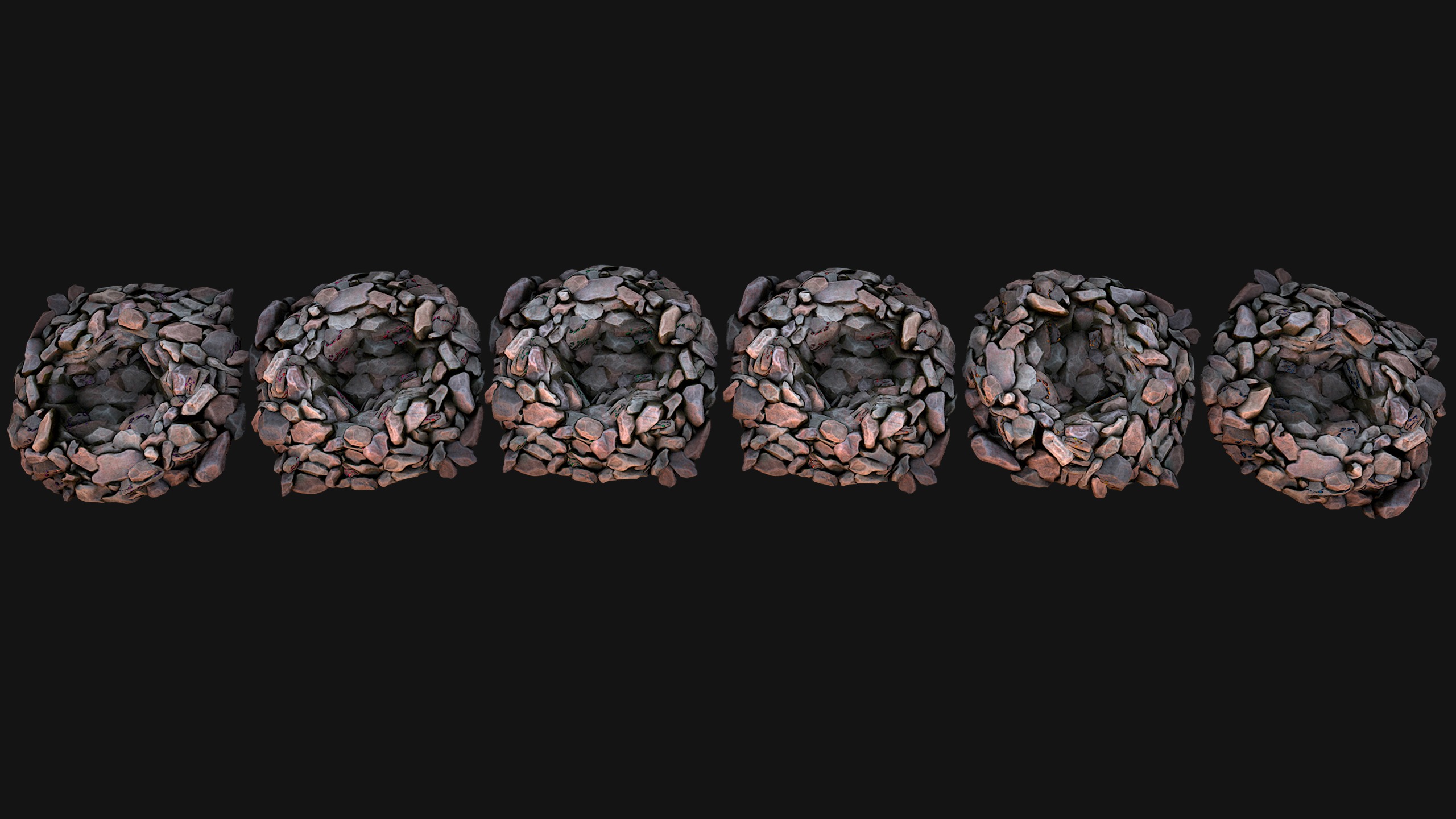 Gemstone Deposits Mine Gem Set Low-poly 3D model_12