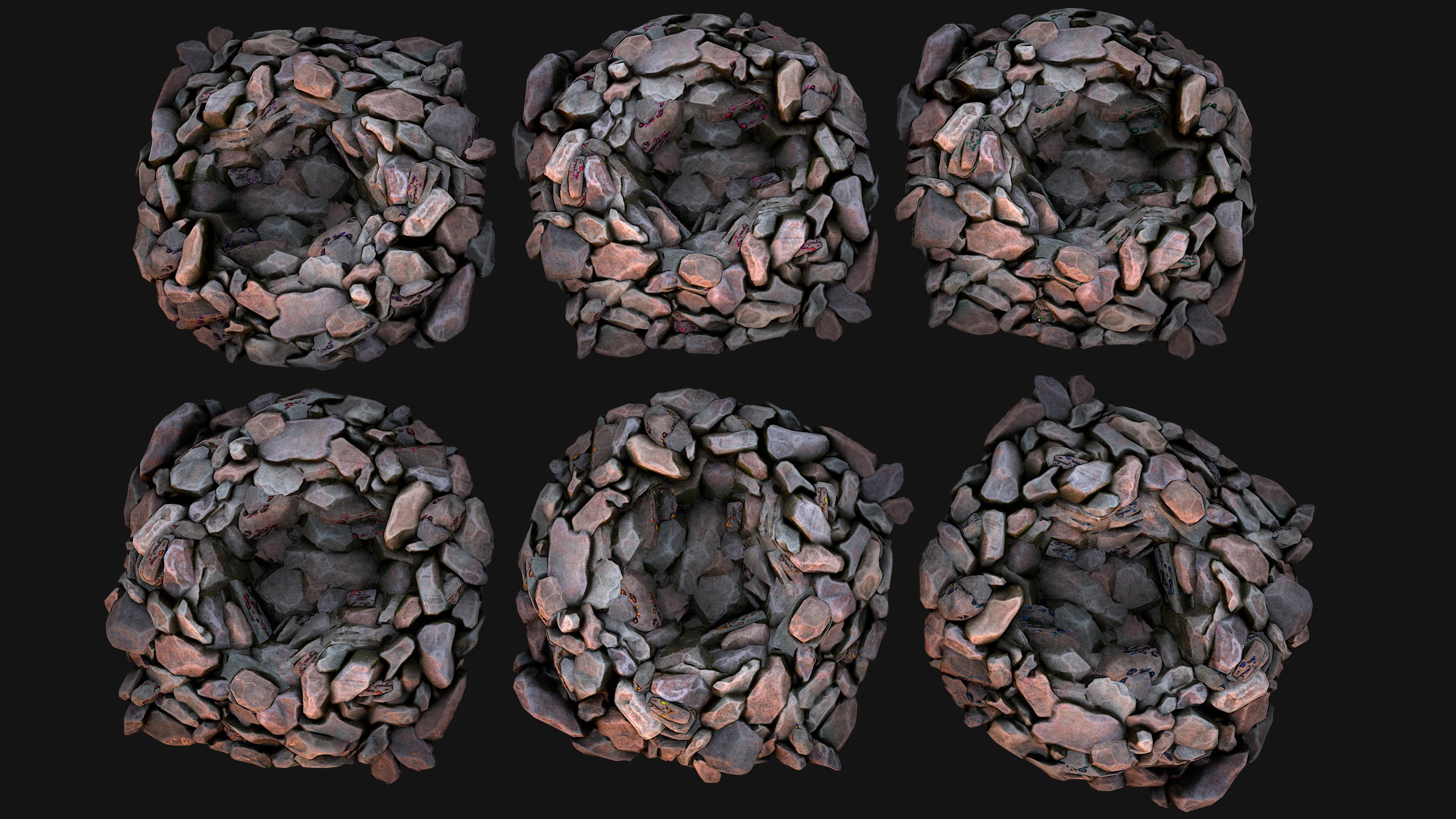 Gemstone Deposits Mine Gem Set Low-poly 3D model_13