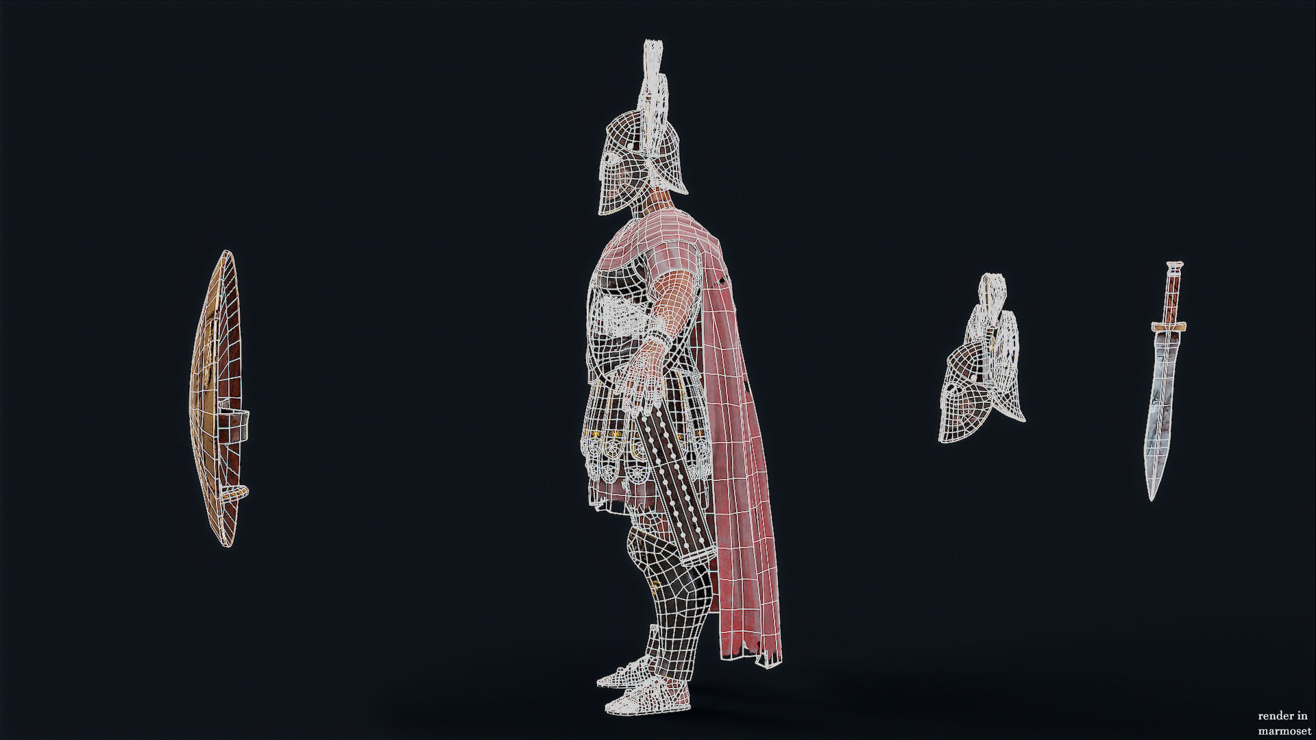 SPARTAN ROYAL GUARD UNDEAD 5 Low-poly 3D model_13