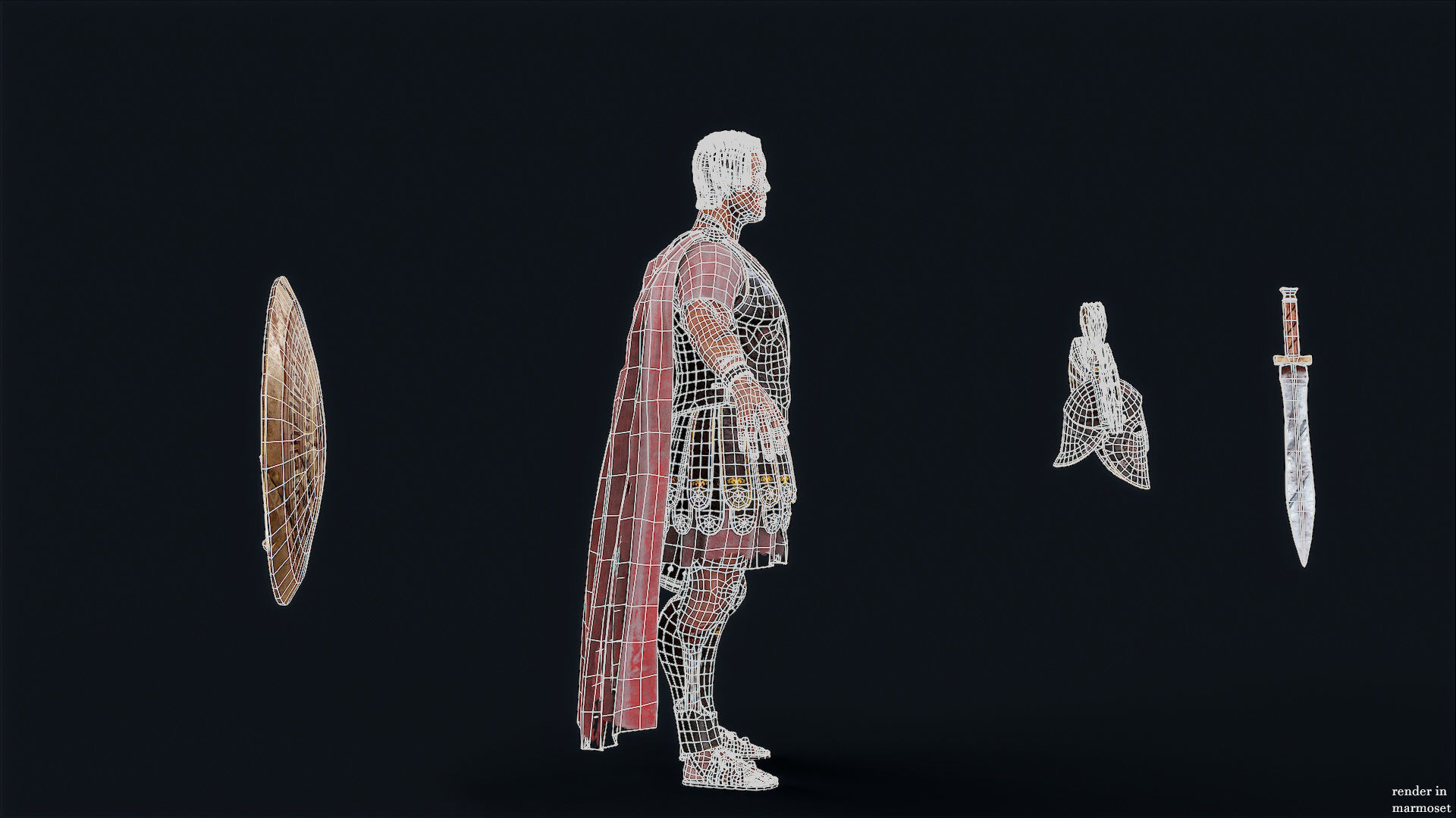 SPARTAN ROYAL GUARD UNDEAD 5 Low-poly 3D model_15