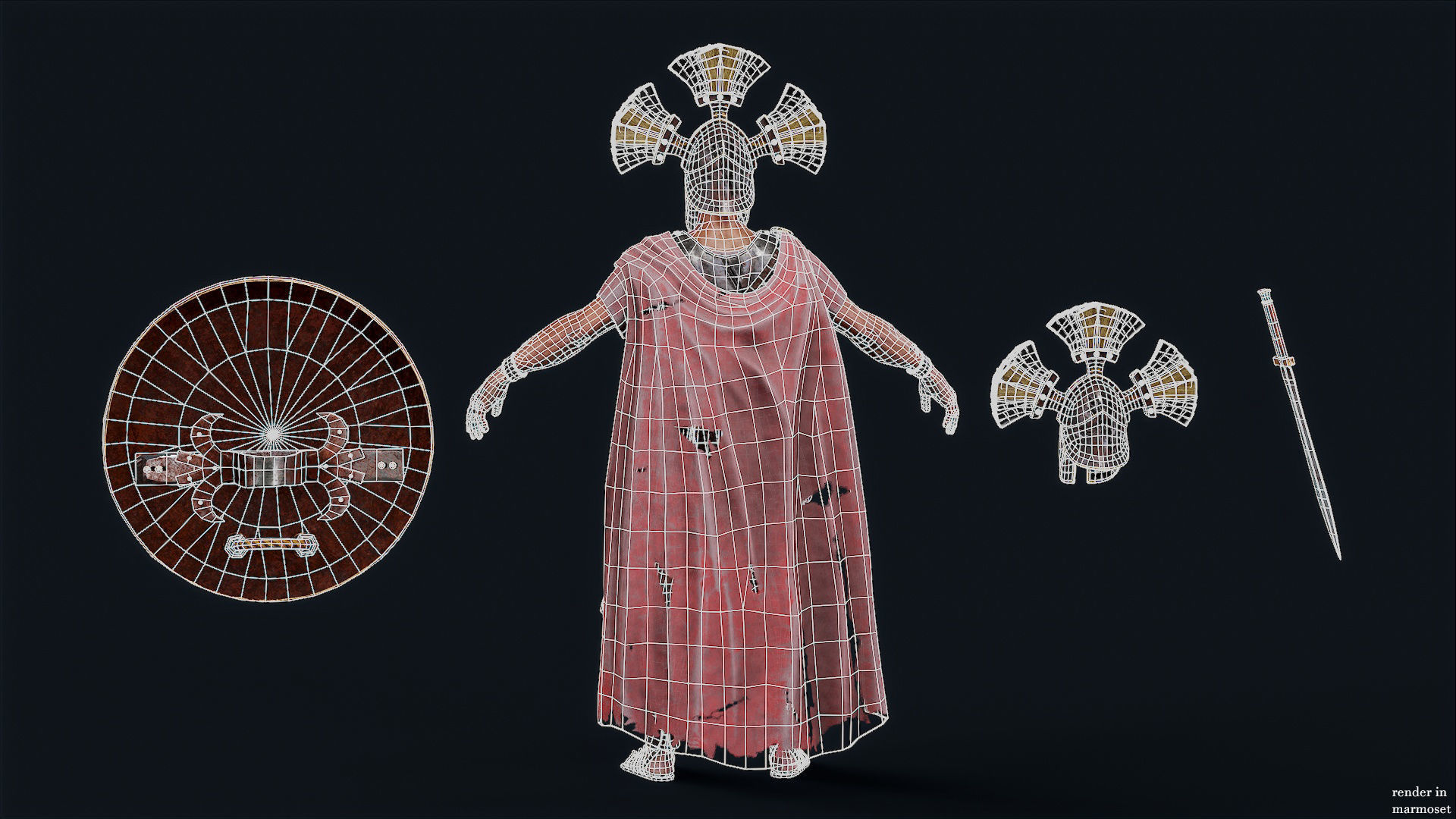 SPARTAN ROYAL GUARD UNDEAD 5 Low-poly 3D model_12