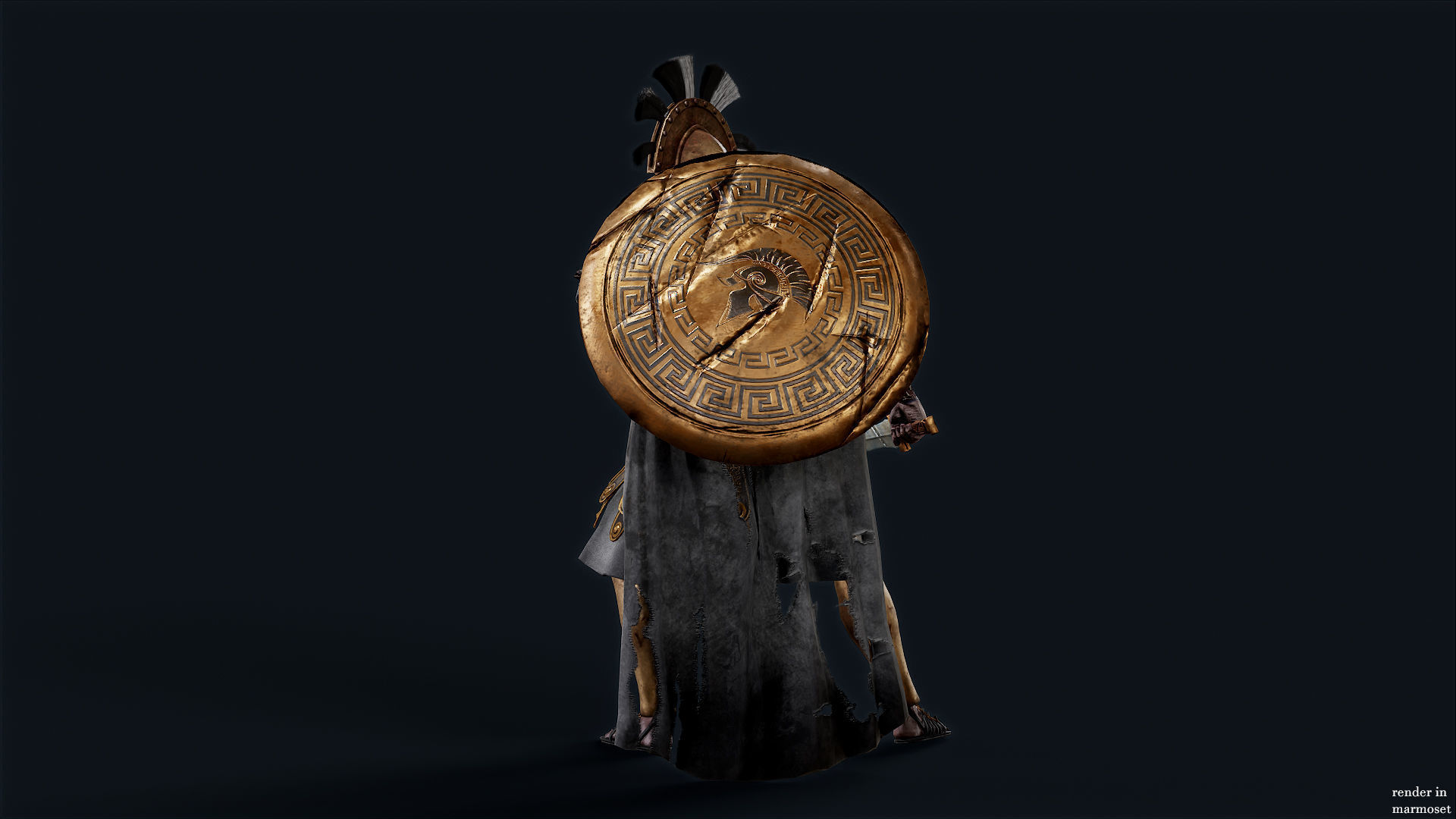 SPARTAN ROYAL GUARD UNDEAD 6 Low-poly 3D model_10