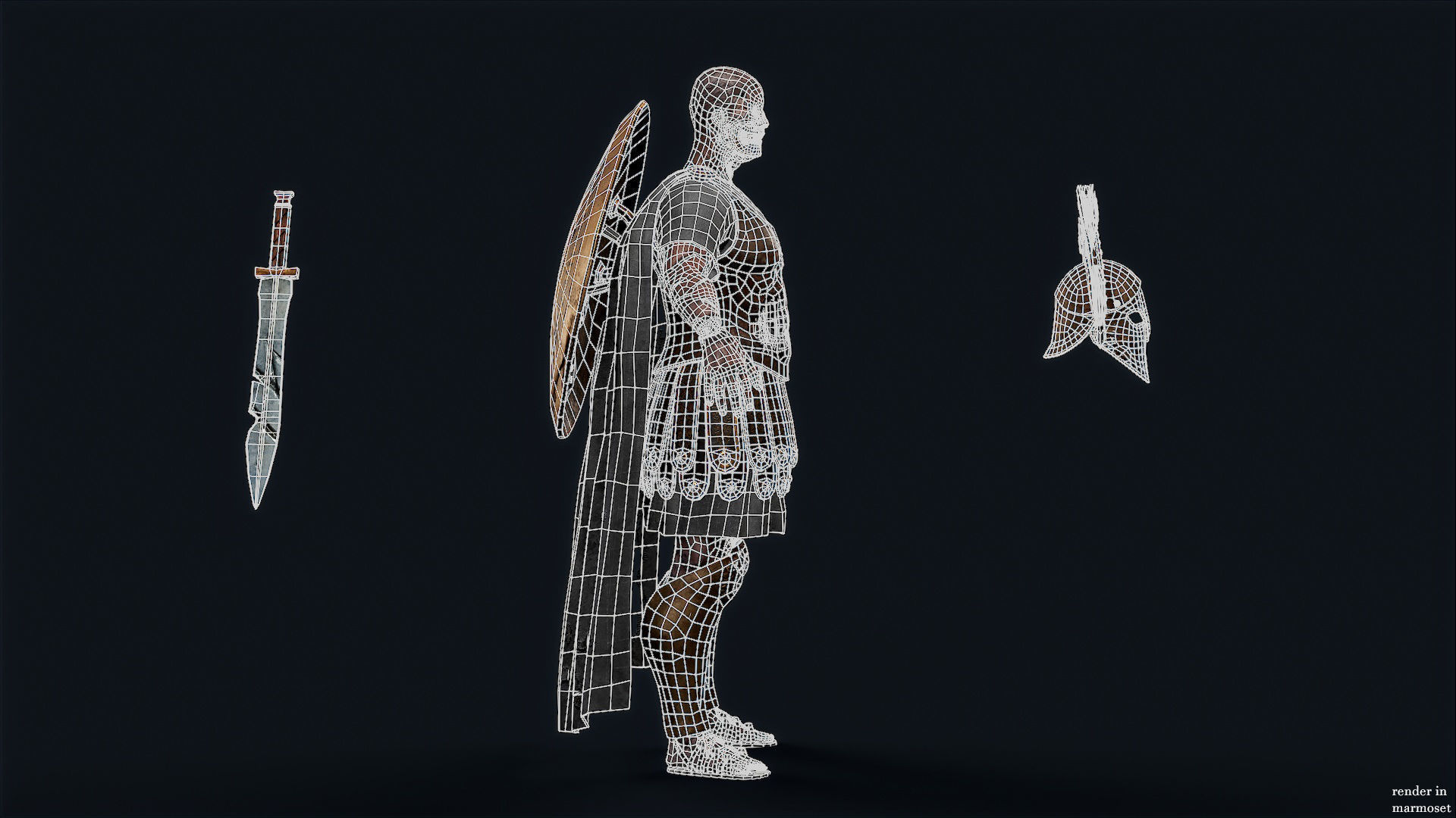 SPARTAN ROYAL GUARD UNDEAD 6 Low-poly 3D model_11