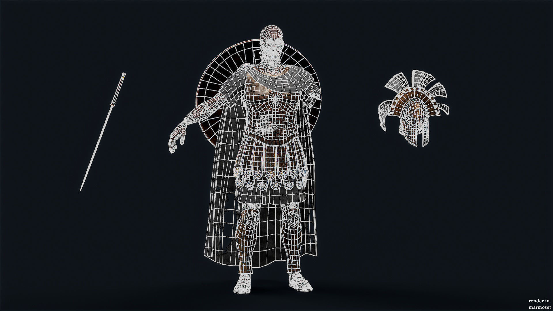 SPARTAN ROYAL GUARD UNDEAD 6 Low-poly 3D model_14