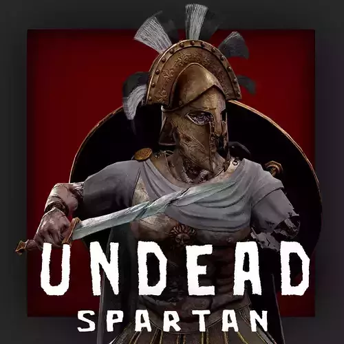 SPARTAN ROYAL GUARD UNDEAD 6  Low-poly 3D model