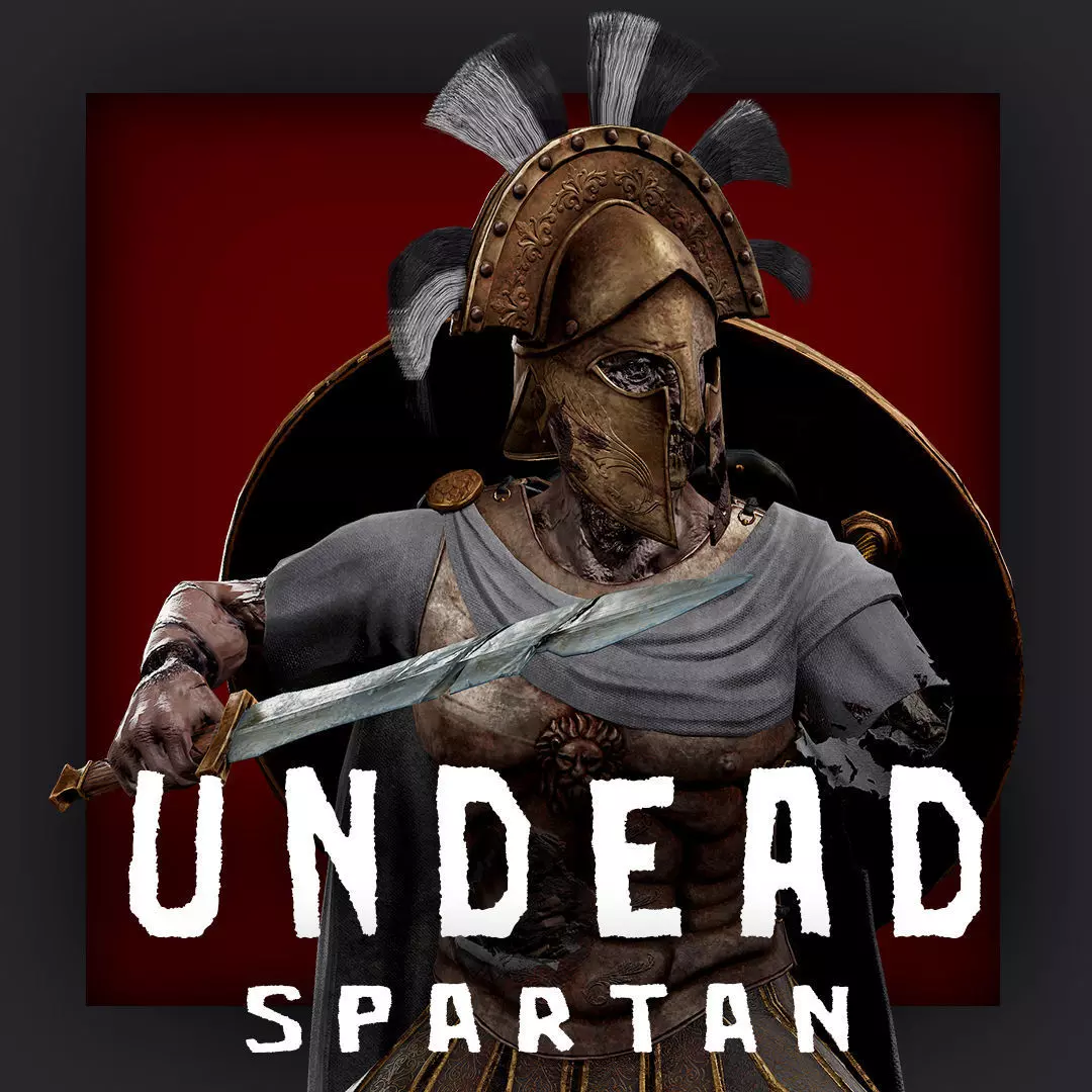SPARTAN ROYAL GUARD UNDEAD 6 Low-poly 3D model_0