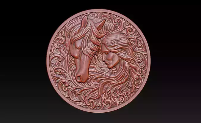 Cowboy Girl Relief Model