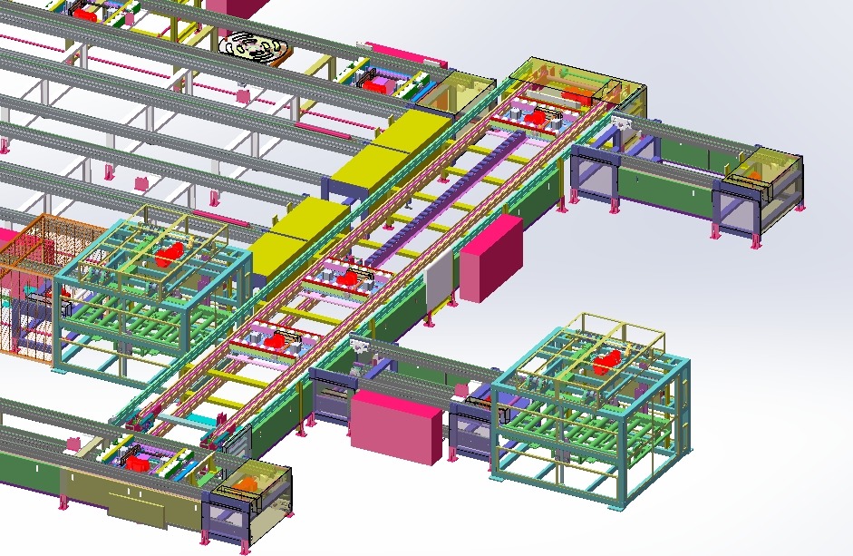 Car delivery final assembly line 3D model_3