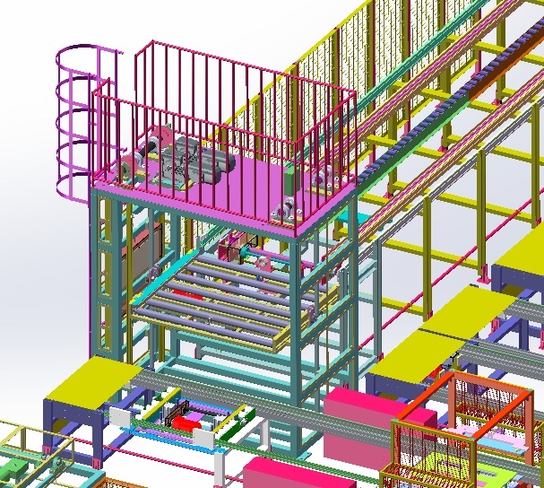Car delivery final assembly line 3D model_4