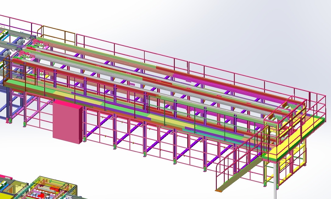 Car delivery final assembly line 3D model_2
