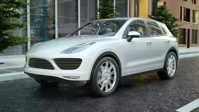 Generic car v2 SUV Low-poly 3D model
