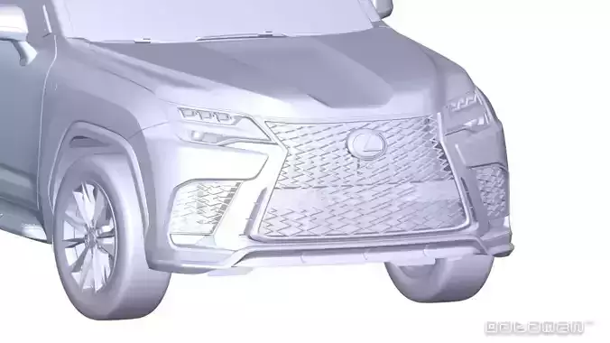 2024 LEXUS LX 600 F Sport Handling Complete 3D Scan Surface Data