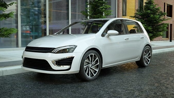 Generic car v4 Low-poly 3D model
