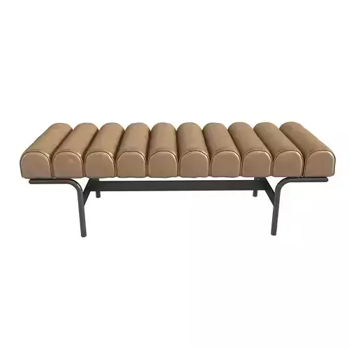 Westelm rodney leather bench  3D model