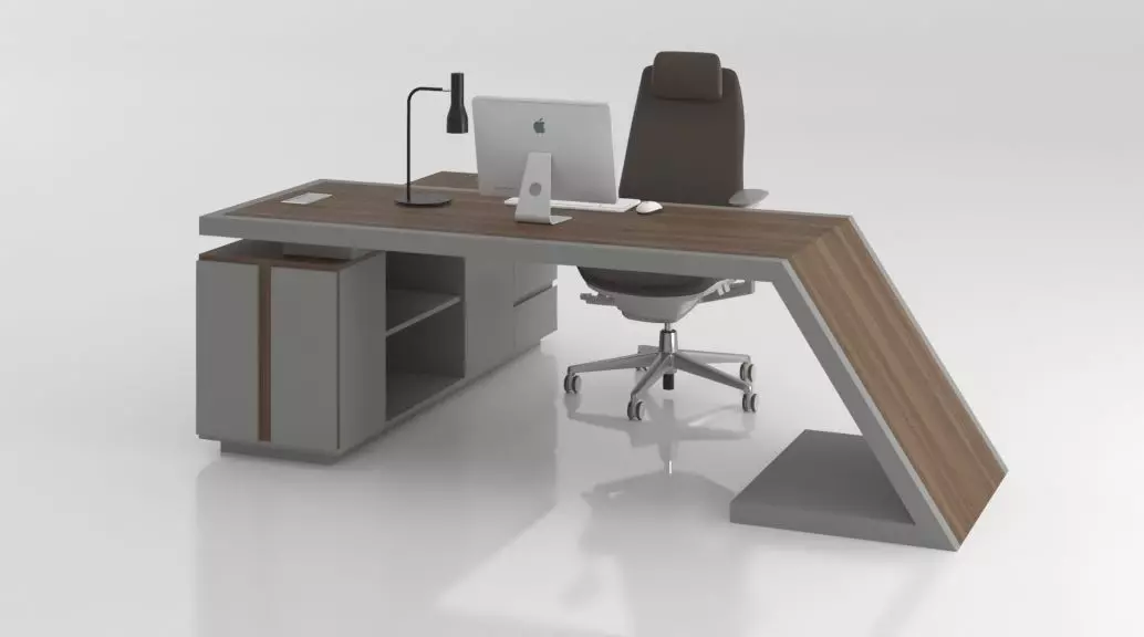 EXECUTIVE DESK F2 3D model_0