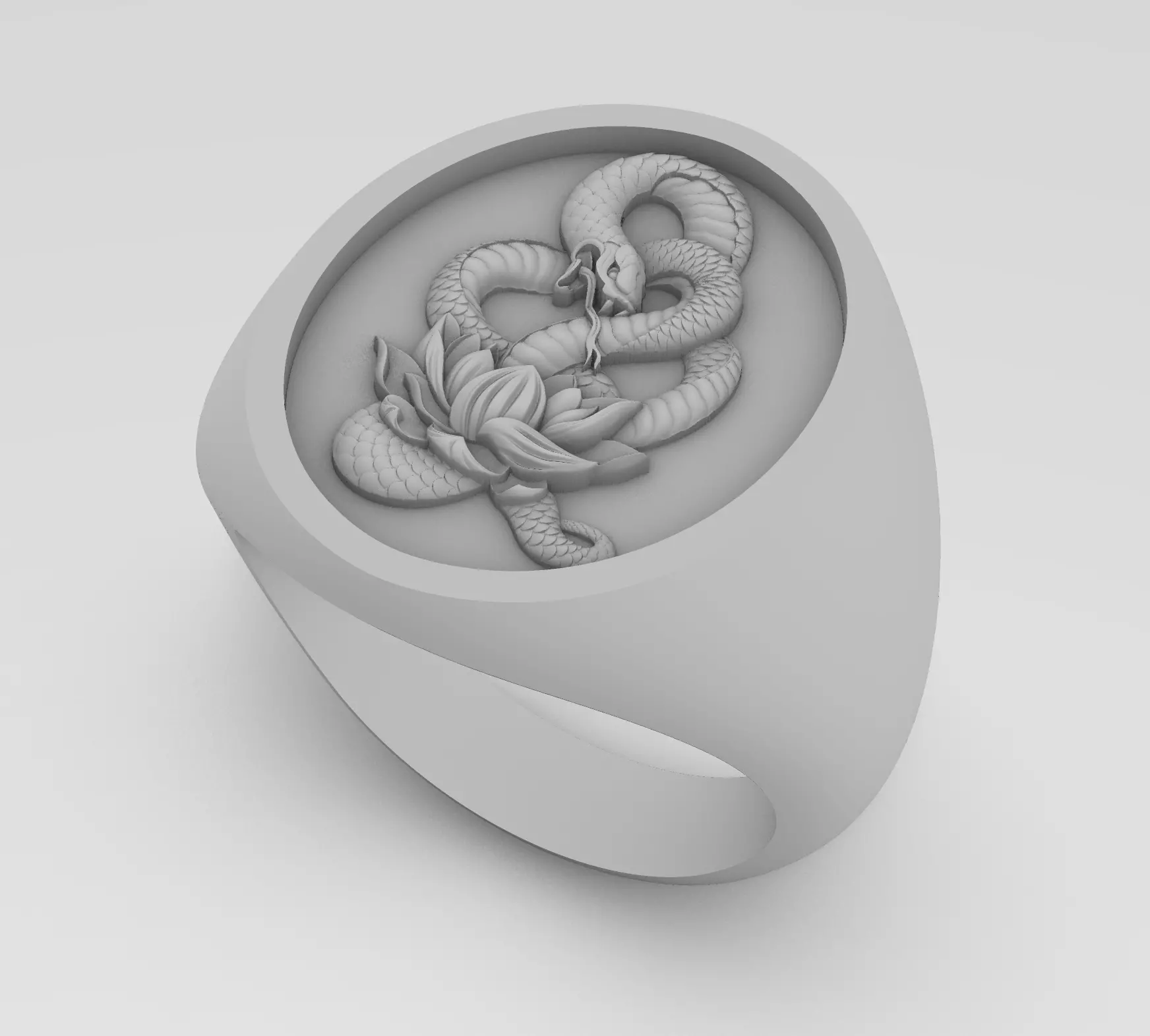 the lutos snake ring  3D print model_0