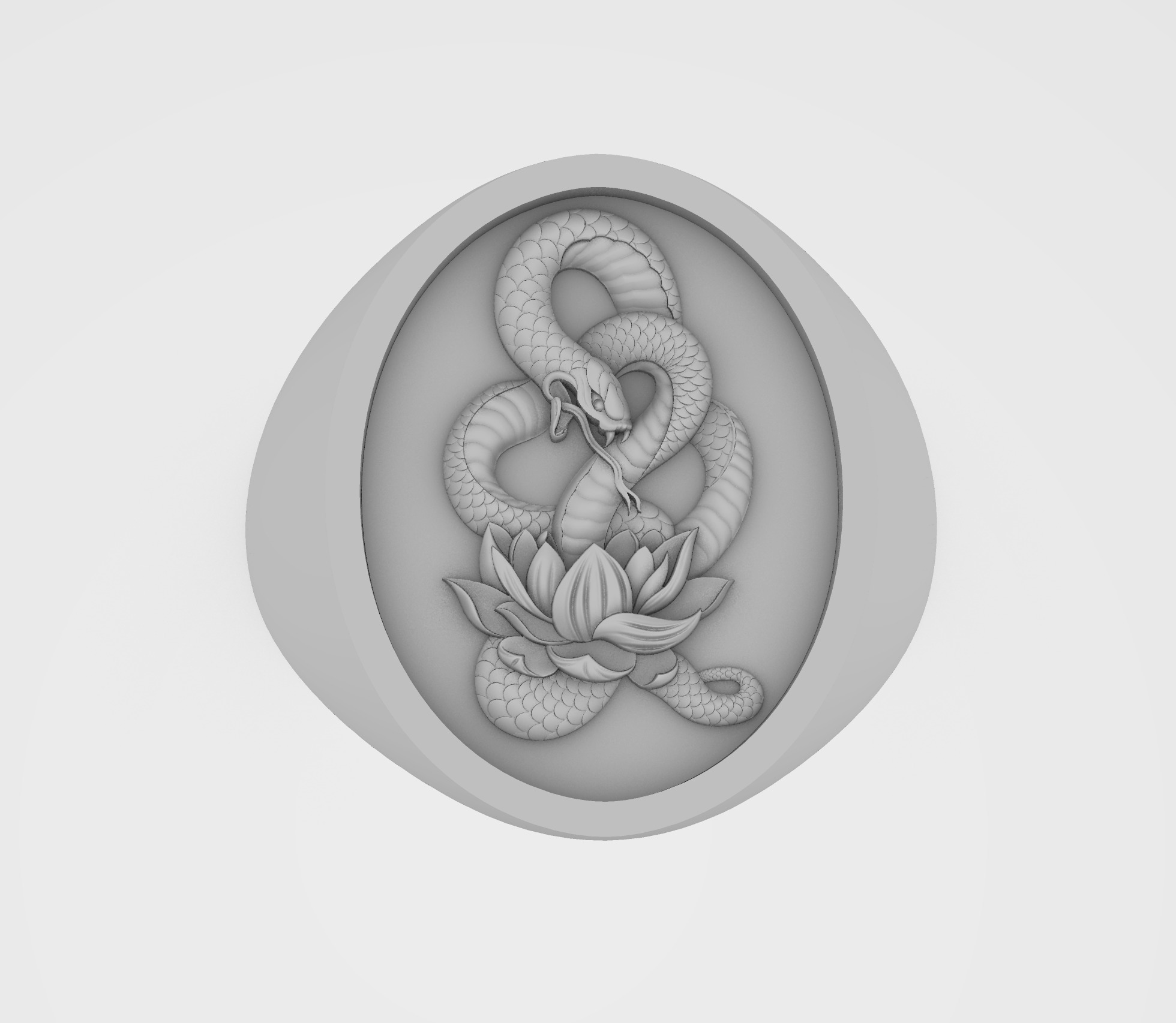 the lutos snake ring  3D print model_1