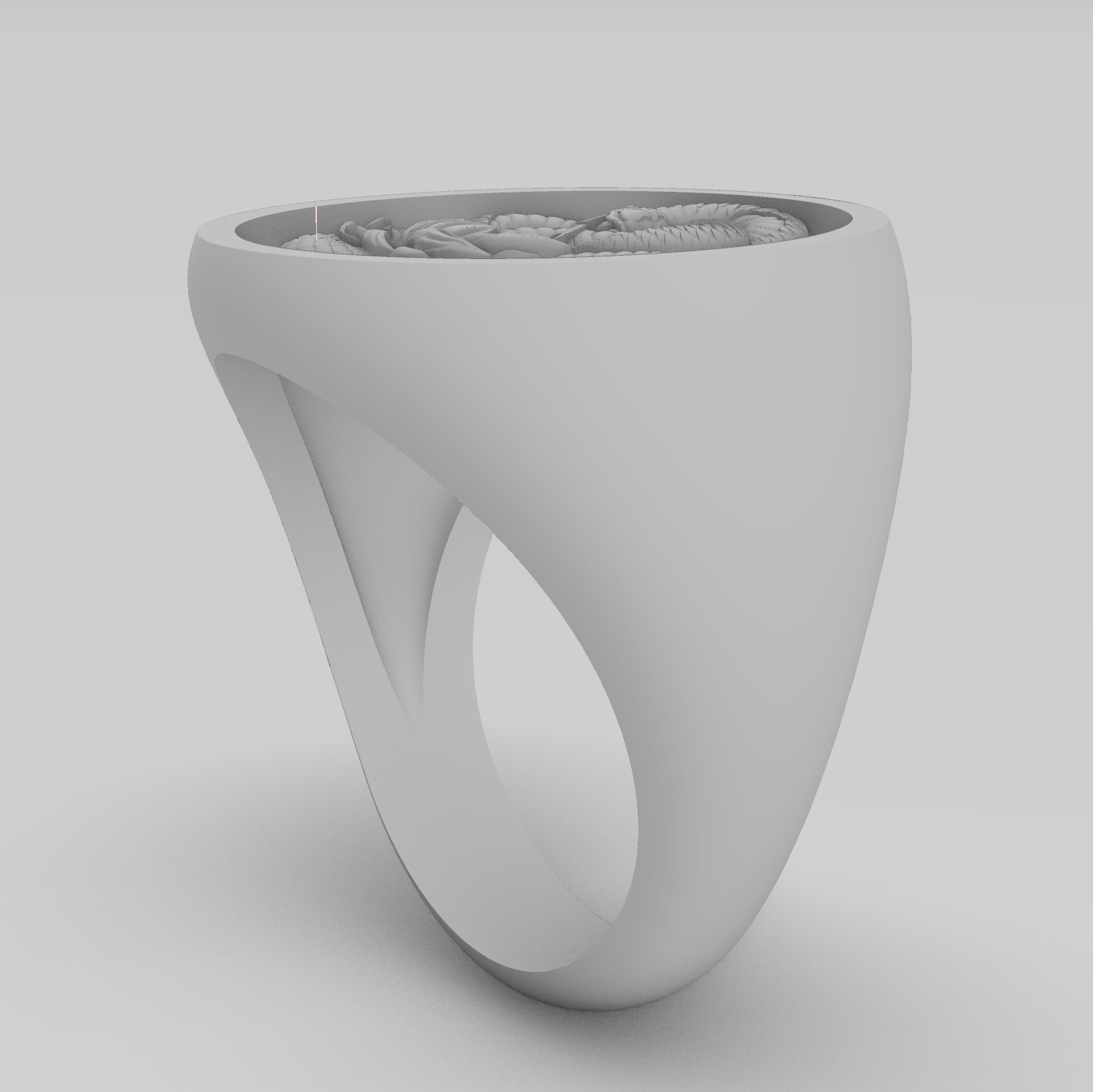 the lutos snake ring  3D print model_2