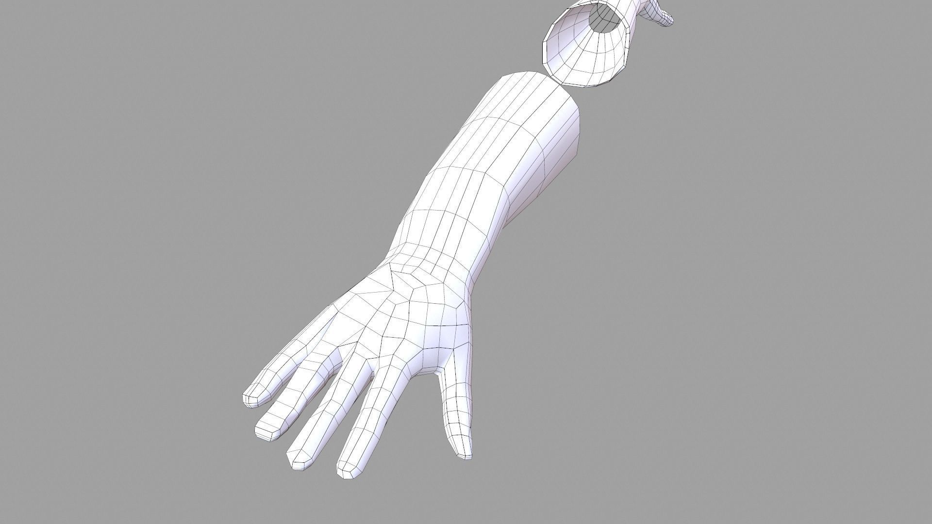 Safety Gloves Low-poly 3D model_7