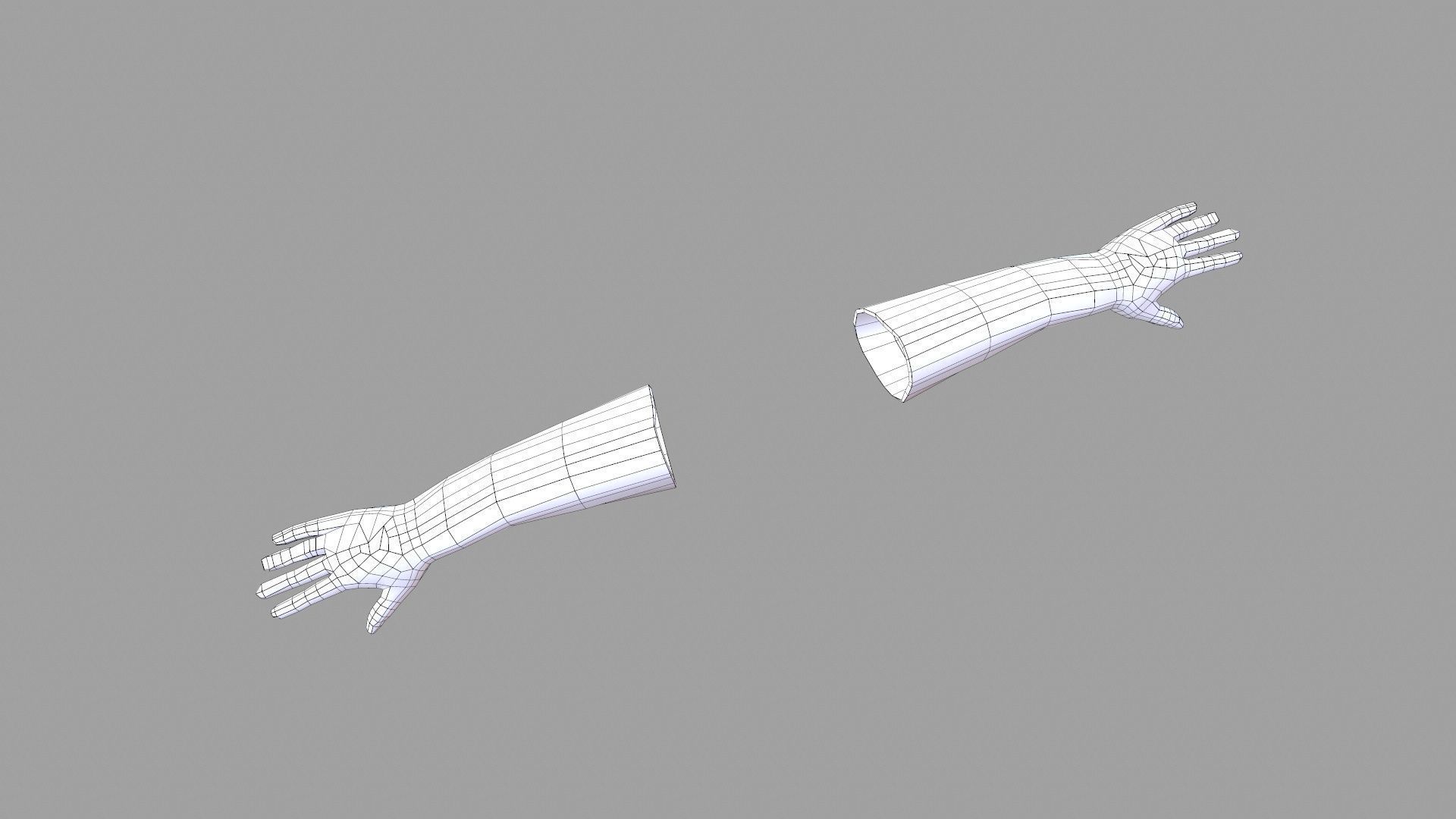 Safety Gloves Low-poly 3D model_6