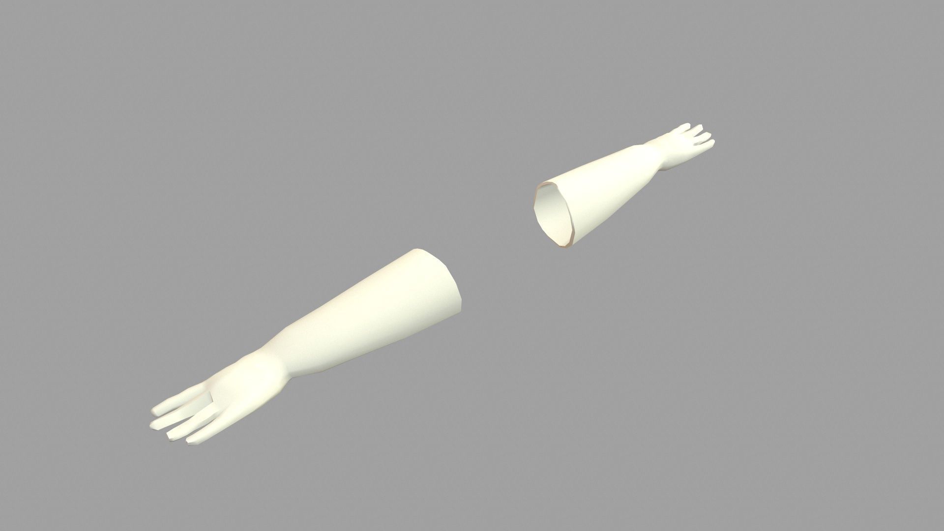 Safety Gloves Low-poly 3D model_2