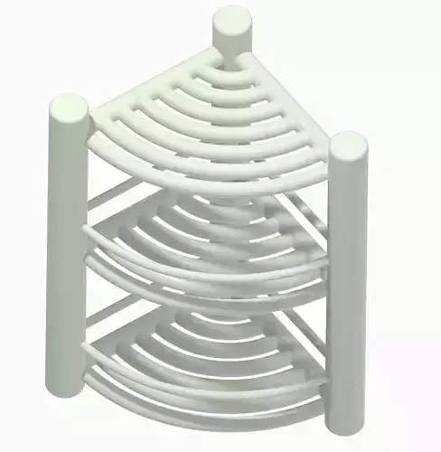 Plastic Corner Storage Rack 3D print model