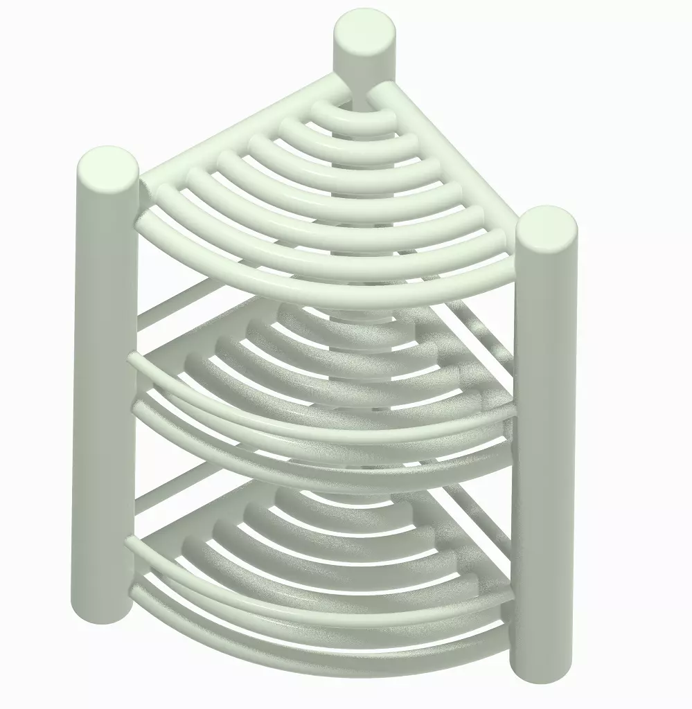 Plastic Corner Storage Rack 3D print model