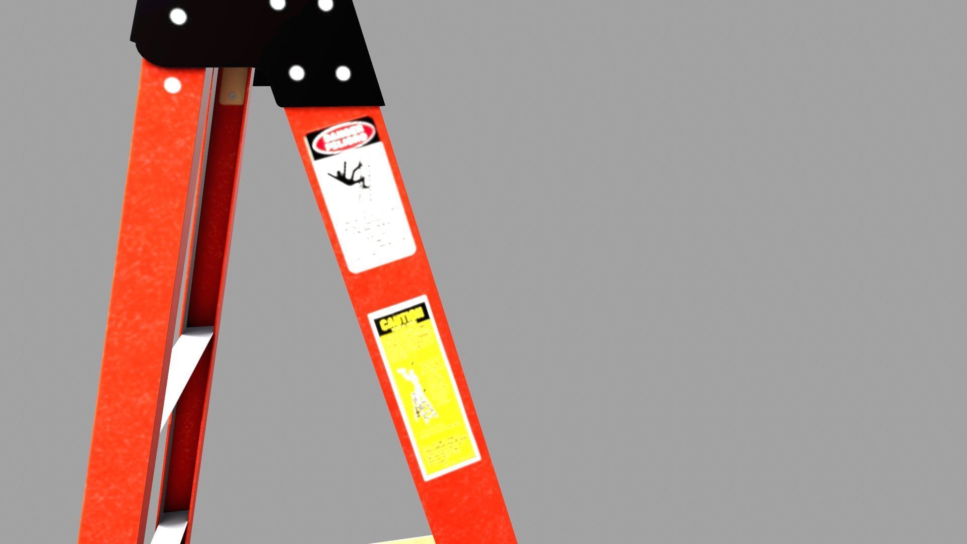 Ladder Low-poly 3D model_7