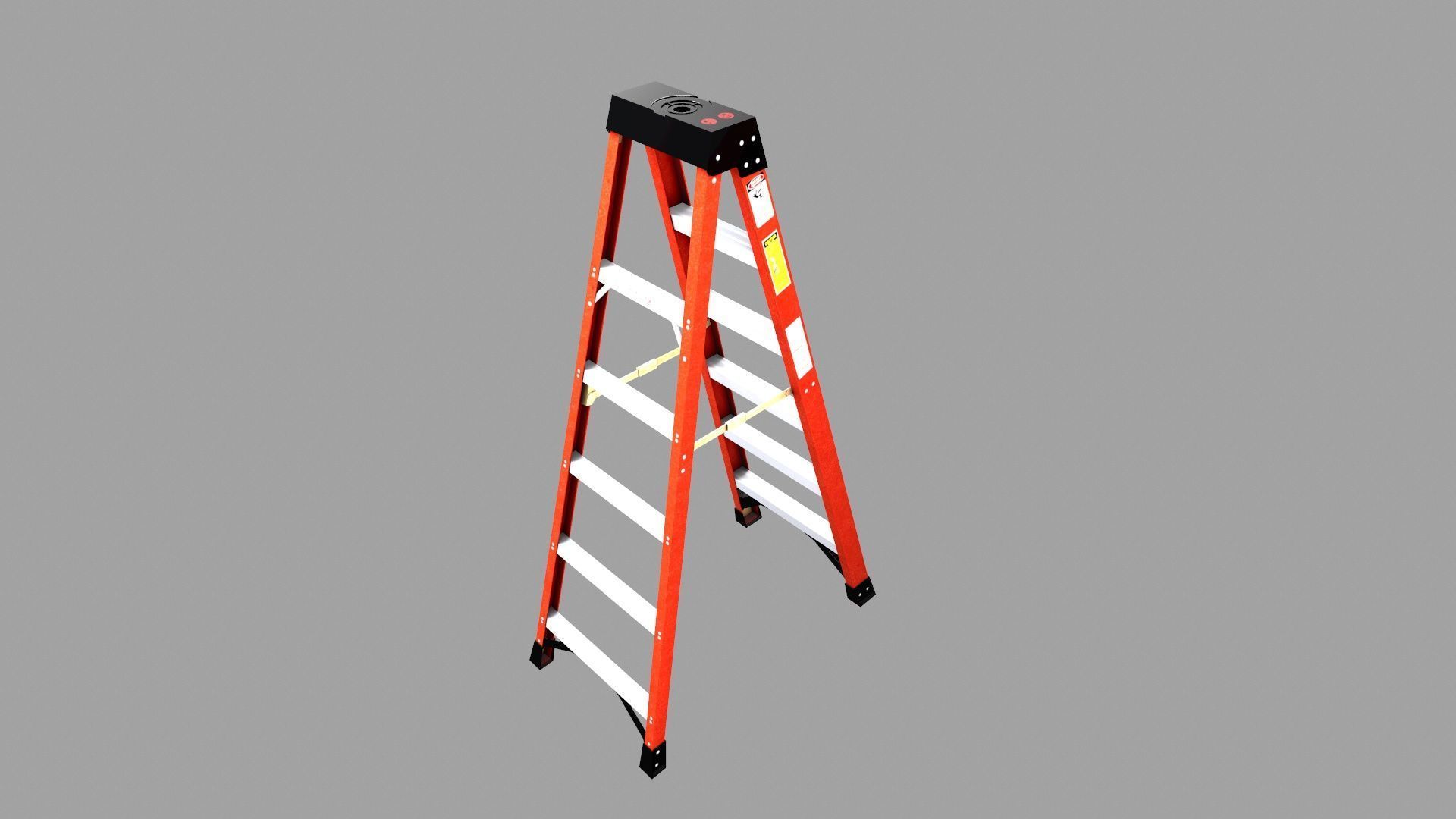 Ladder Low-poly 3D model_10