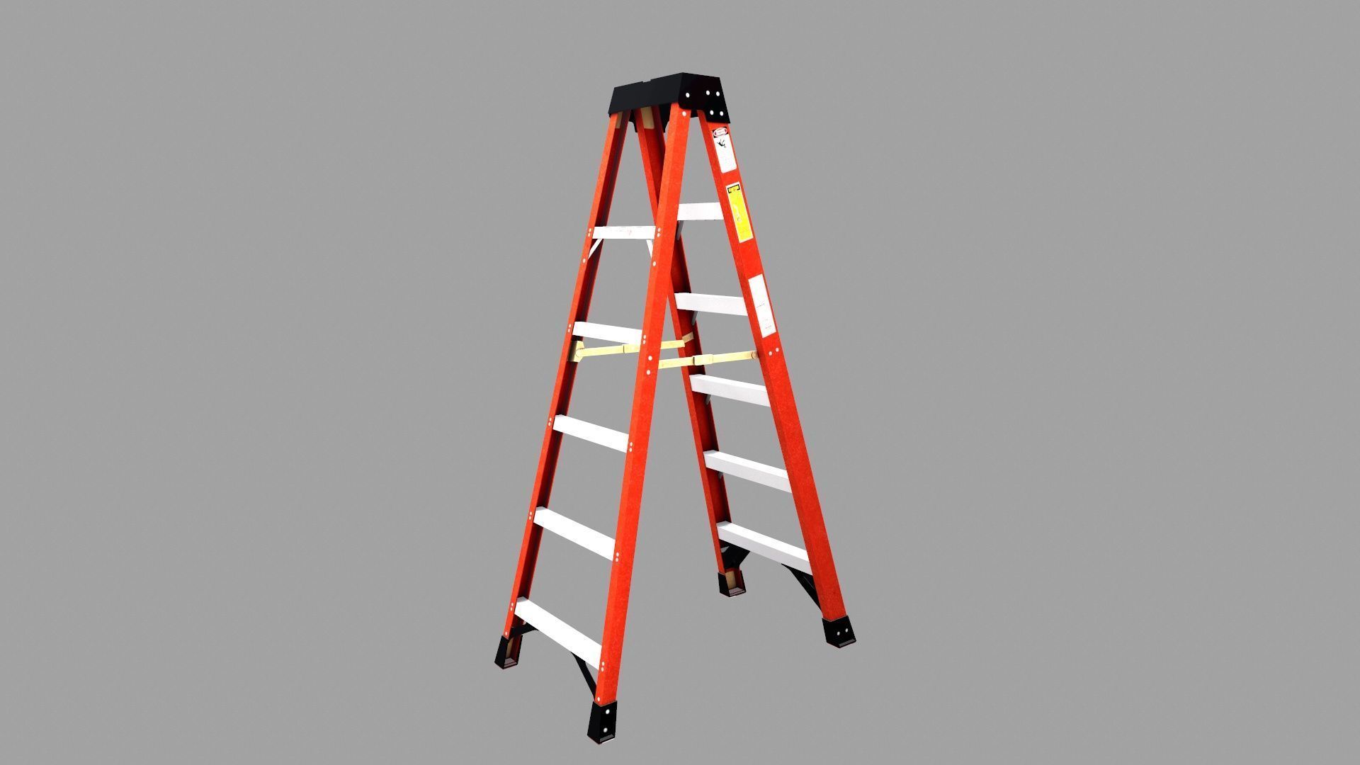 Ladder Low-poly 3D model_3