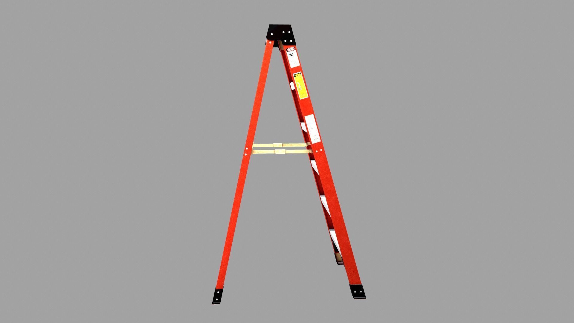Ladder Low-poly 3D model_2