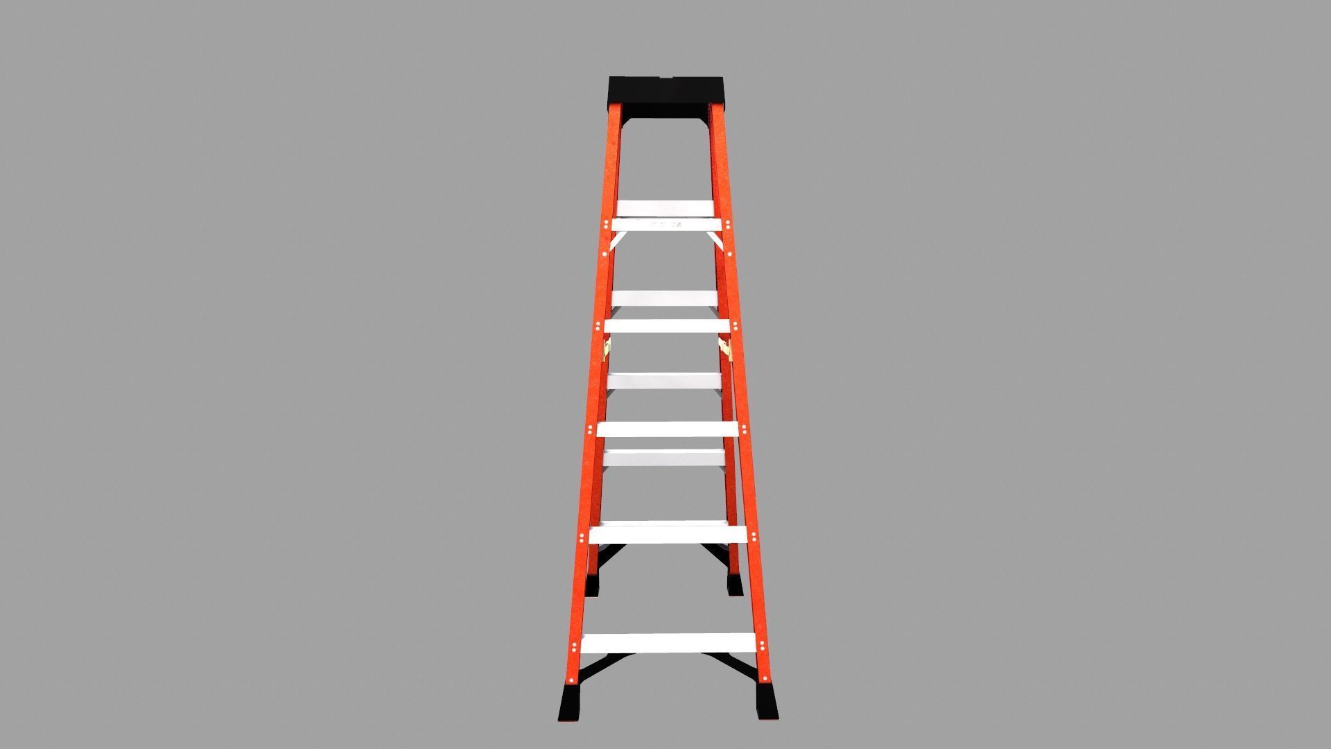 Ladder Low-poly 3D model_4