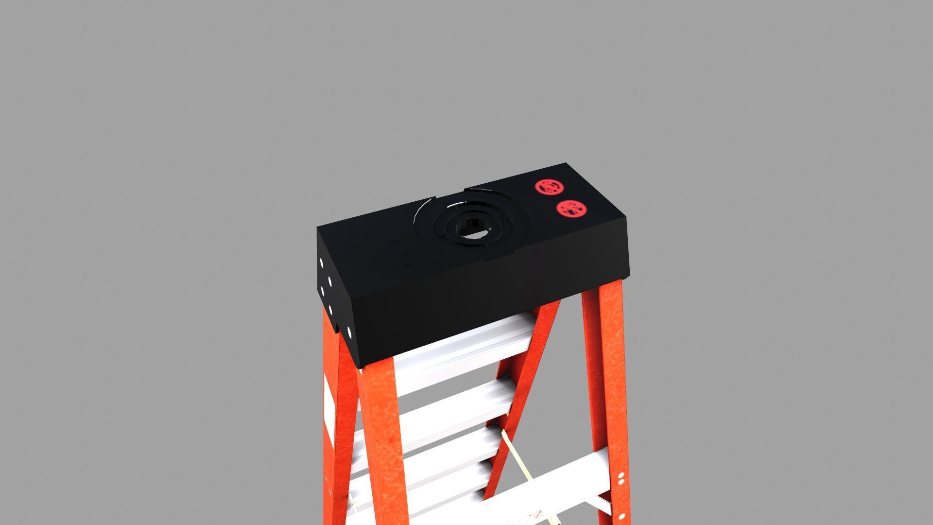 Ladder Low-poly 3D model_6