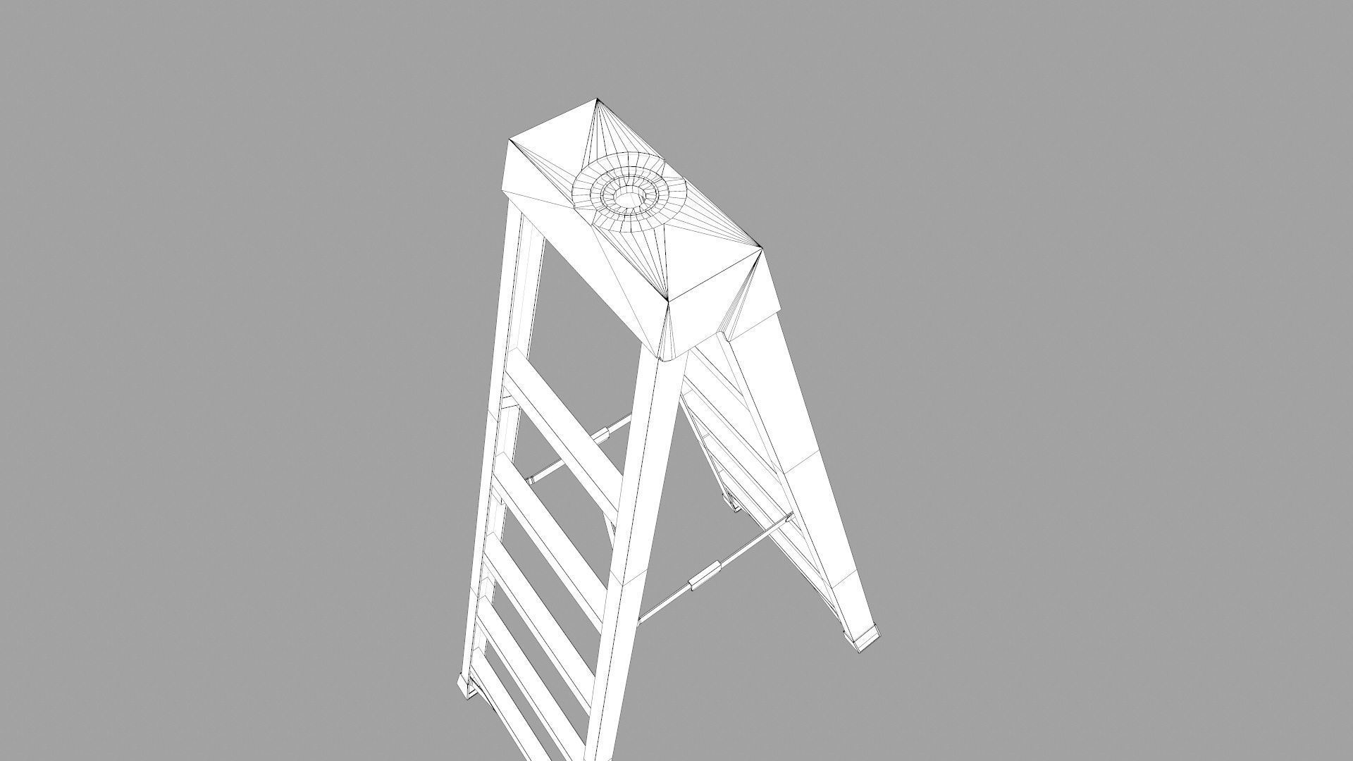 Ladder Low-poly 3D model_15