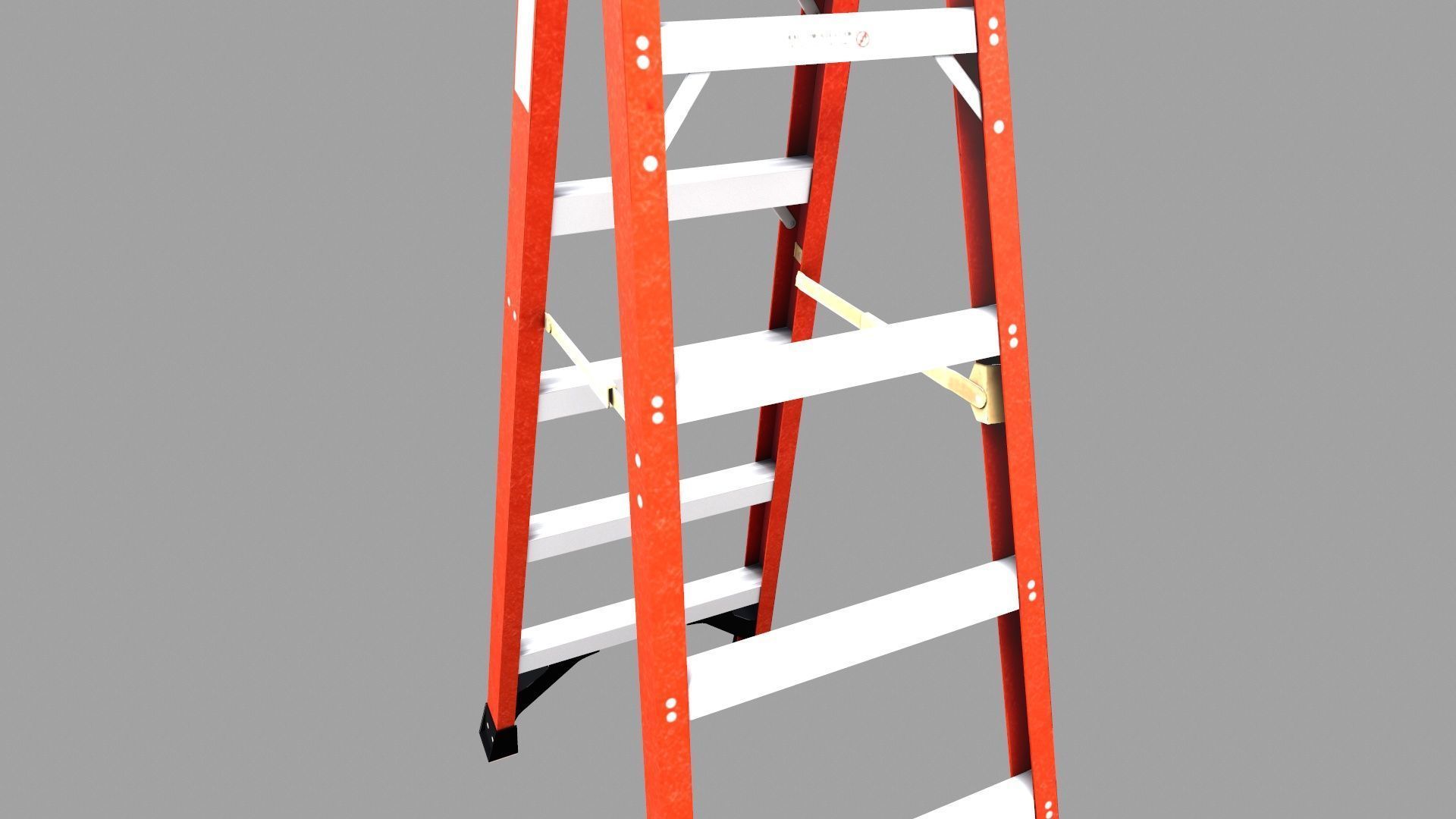 Ladder Low-poly 3D model_5