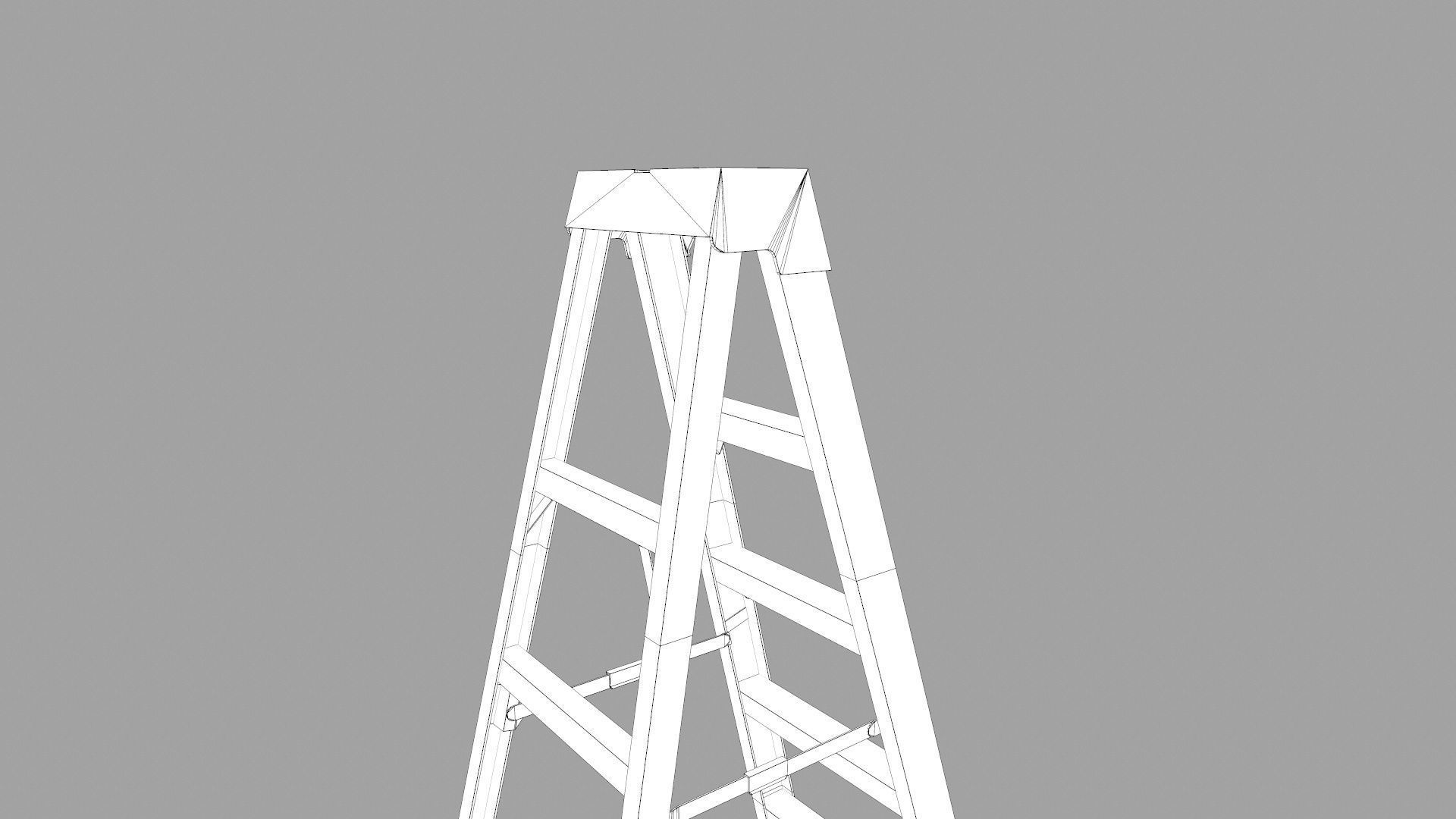 Ladder Low-poly 3D model_14