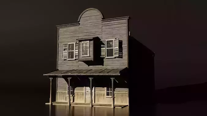Medieval Building Low-poly 3D model